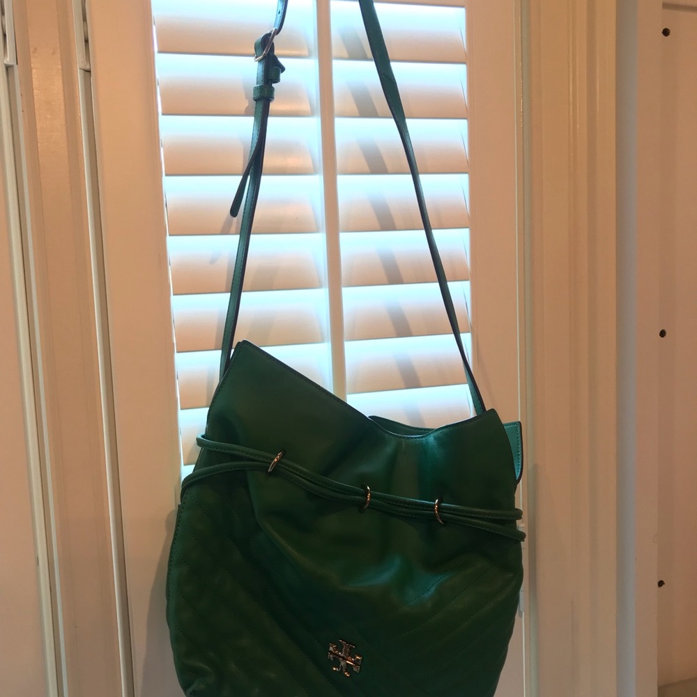 Authentic Tory Burch emerald green shoulder bag - Picture 8 of 12